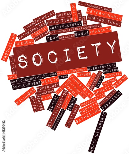 Word cloud for Society photo