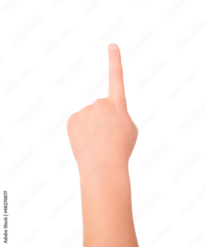Touching or pointing child hand gesture Touching or pointing child hand gesture