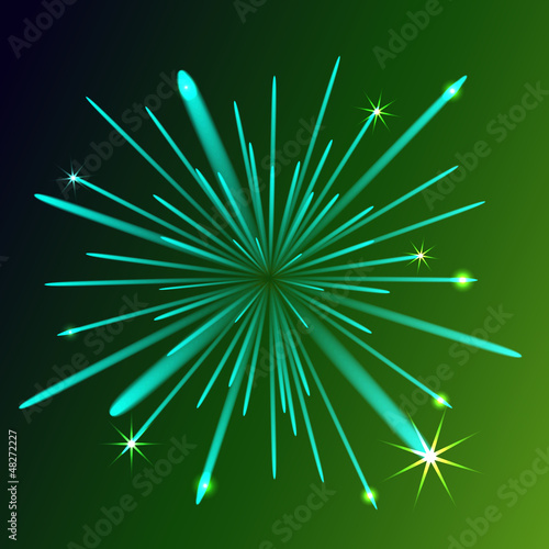 fireworks explosion on free space sky  illustration