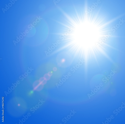 Sun with lens flare