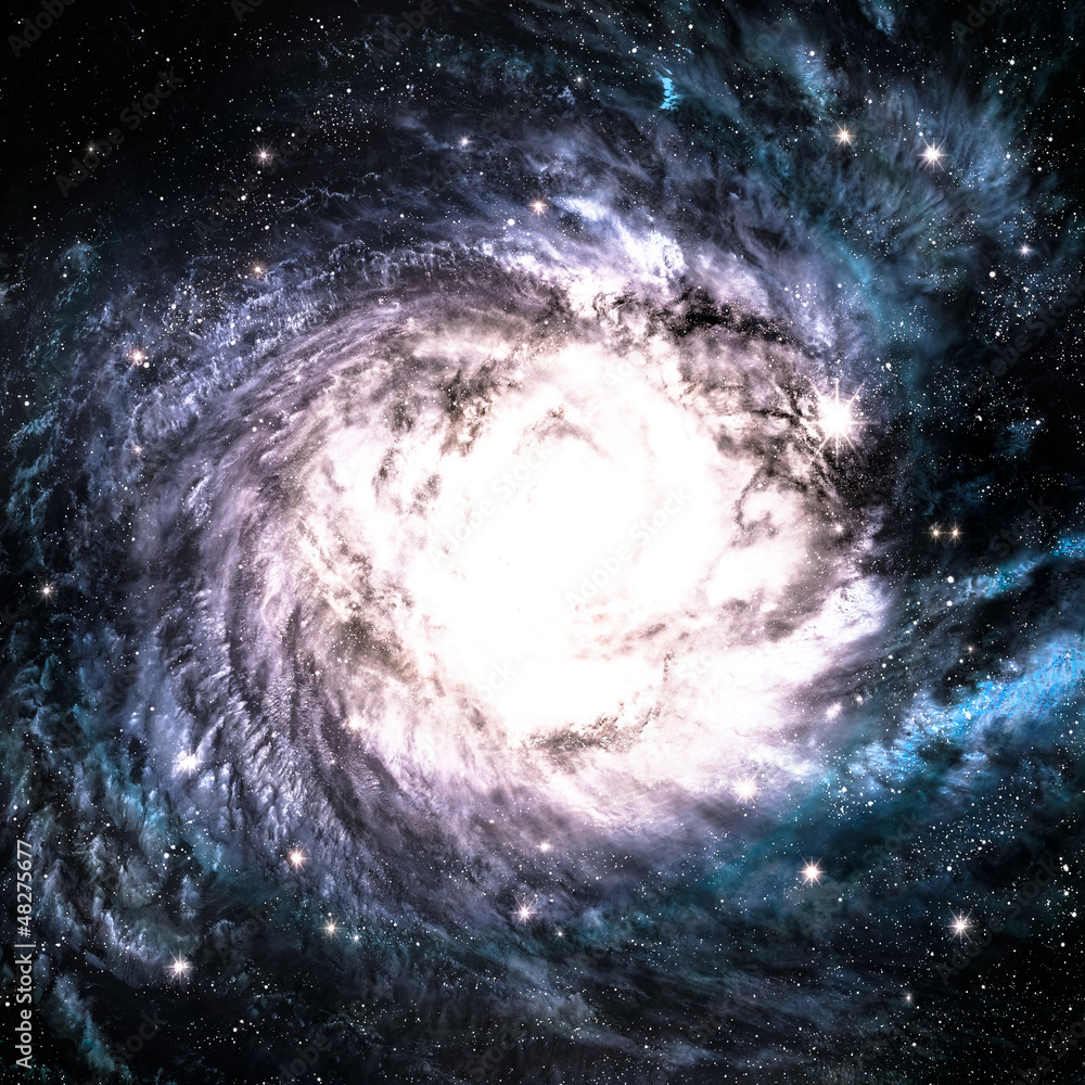 Fototapeta premium Incredibly beautiful spiral galaxy somewhere in deep space