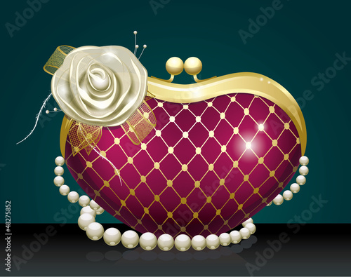 handbag in the shape of heart