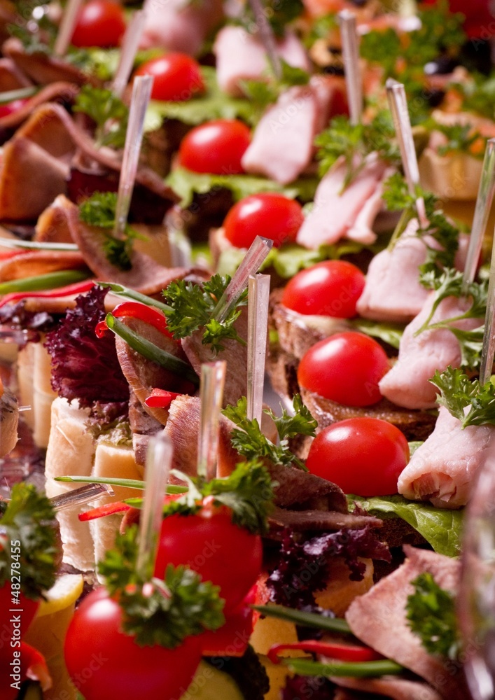 Set of tasty canape for an event party Set of tasty canape for an event party