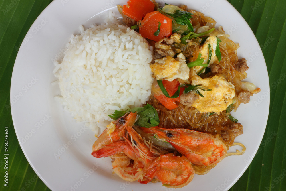 Shrimp fried rice vermicelli Shrimp fried rice vermicelli