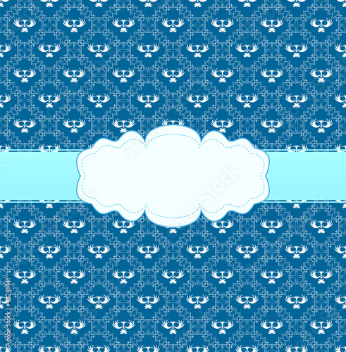 Vintage seamless background with a label for text