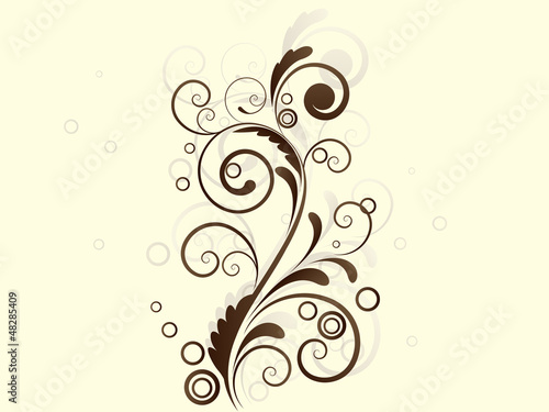 Abstract floral background with swirls
