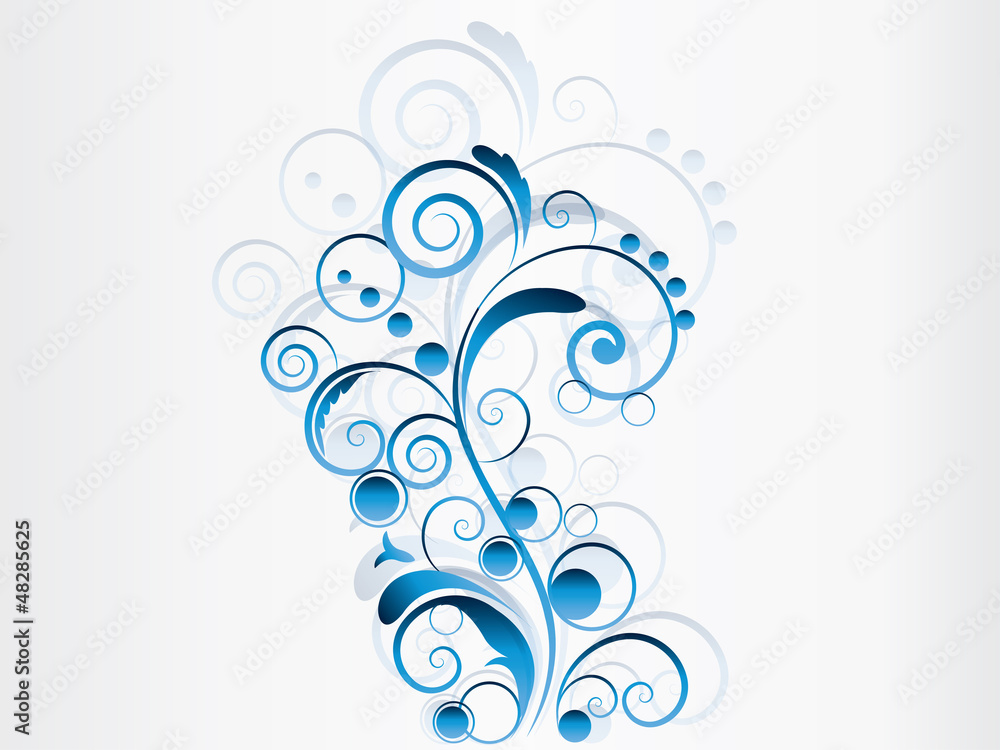 Abstract floral background with swirls Abstract floral background with swirls