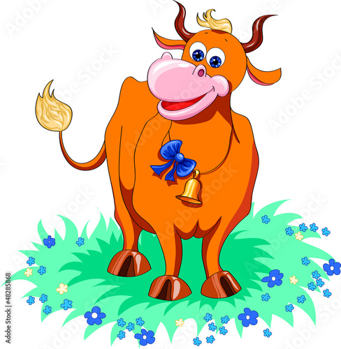 funny red cow