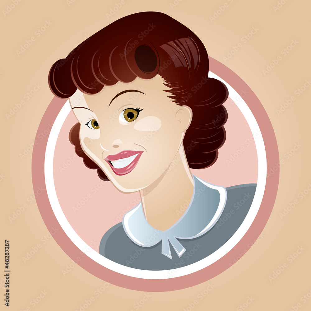 retro cartoon frau hausfrau retro cartoon frau hausfrau