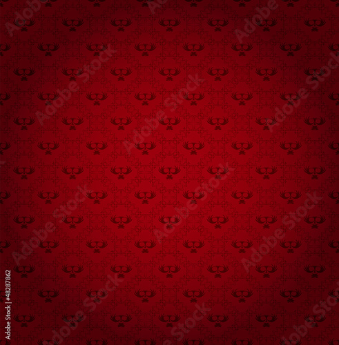 Bordeaux vintage seamless wallpaper. vector