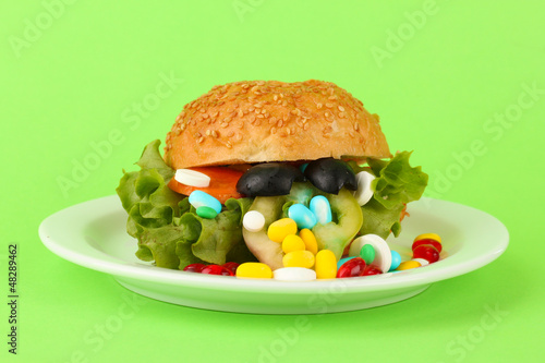 Conceptual image for nutritional care:assorted vitamins and
