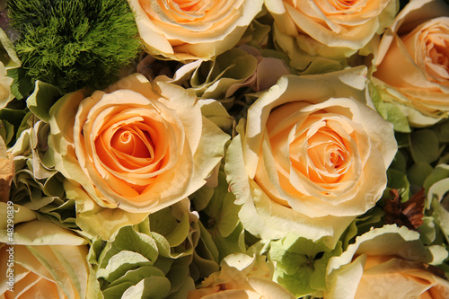 Pale pink bridal flowers