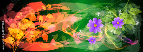 Abstract colorful floral background