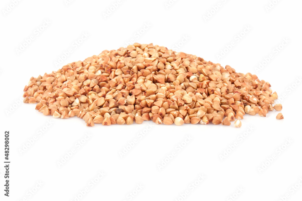 Buckwheat on white Buckwheat on white