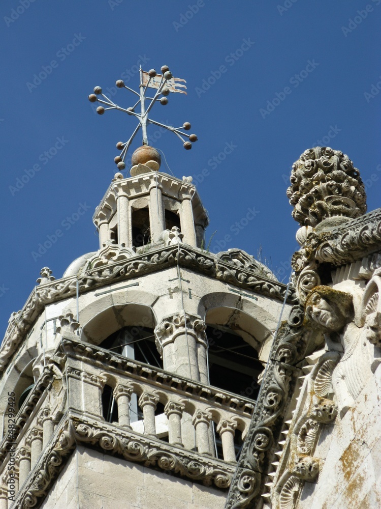 The cathedral of St Marco in Korcula city in Croatia