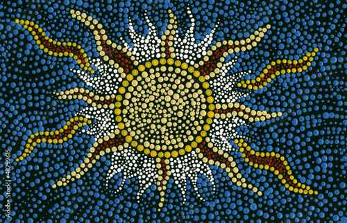 Sun in Australian ethnic style