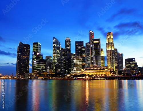 Singapore city at night