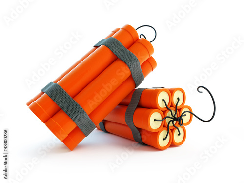 Naklejka dynamite on a white background