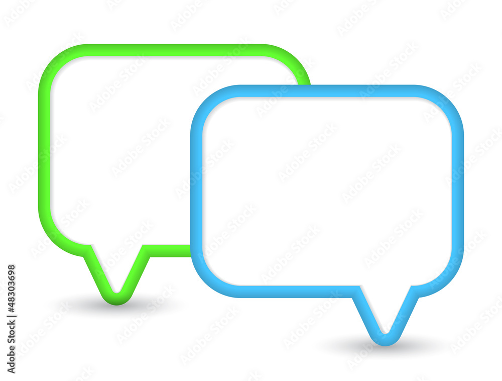 Two shiny speech bubbles Two shiny speech bubbles