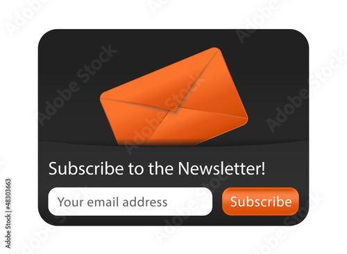 Newsletter Form with Orange Envelope