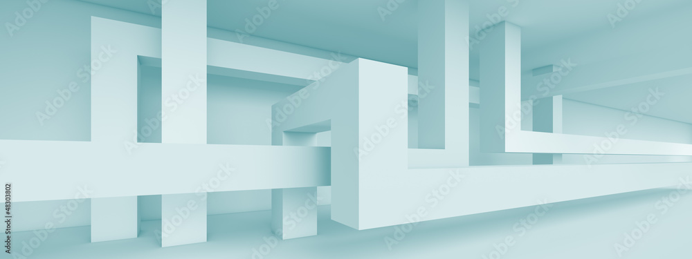 Fototapeta premium Panoramiczny widok 3D