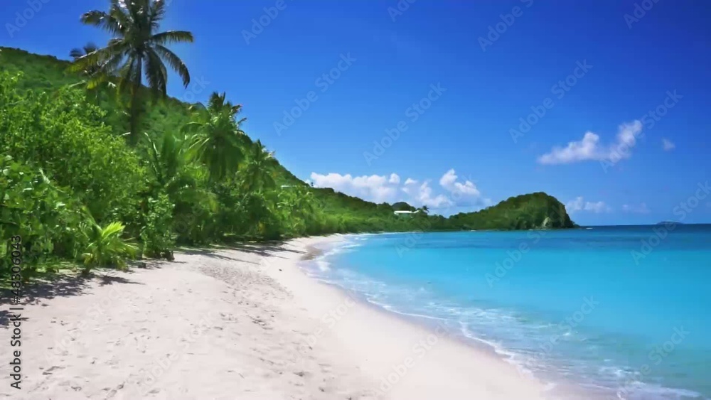 Tropical beach in Saint Martin, Caribbean Islands Tropical beach in Saint Martin, Caribbean Islands