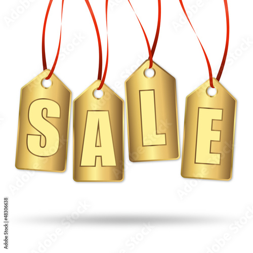 4 goldene Anhänger mit SALE