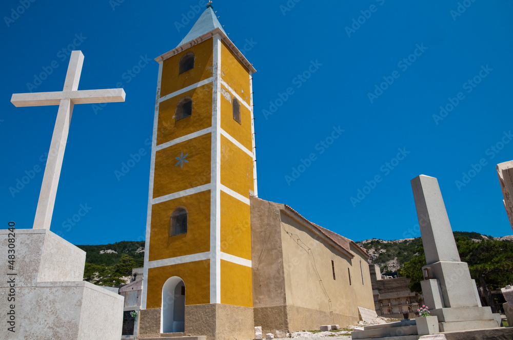 Sveti Jurje church and cementery in Baska - Krk  Croatia