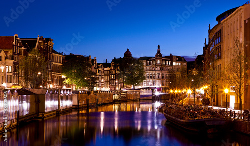 Amsterdam channels at night © ikostudio