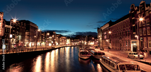 Photography Amsterdam channels at night