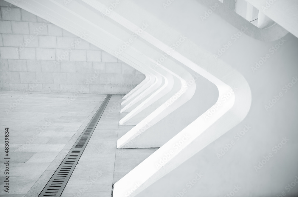 Obraz premium Modern arquitecture detail of exhibition center in Spain