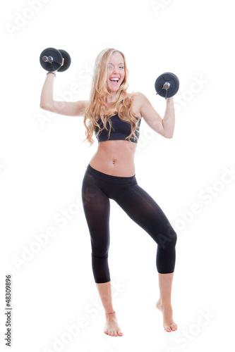 fit woman exercising