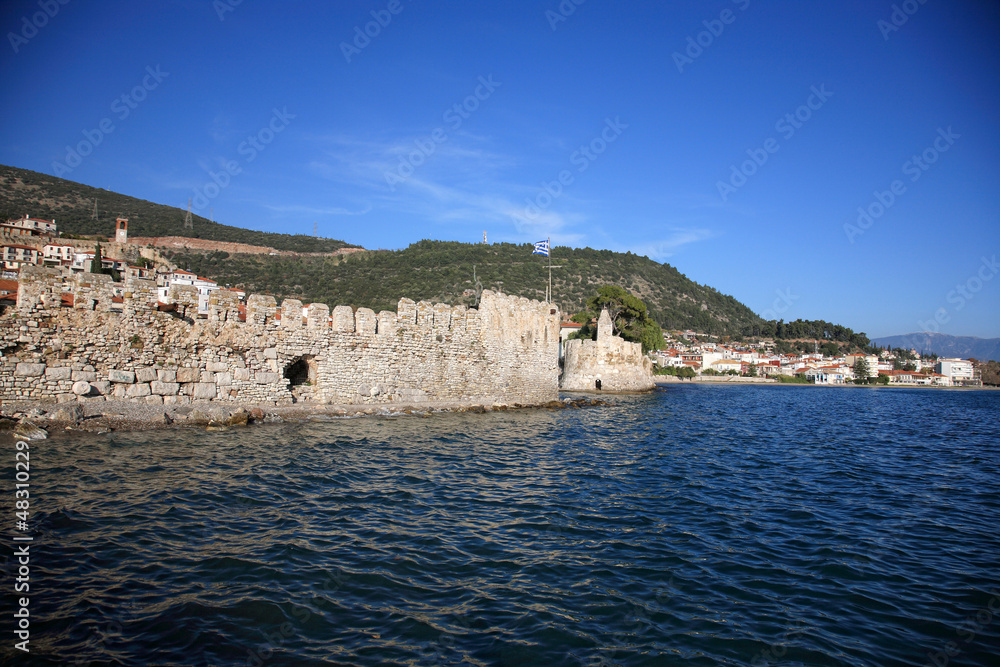 big stone wall in the sea