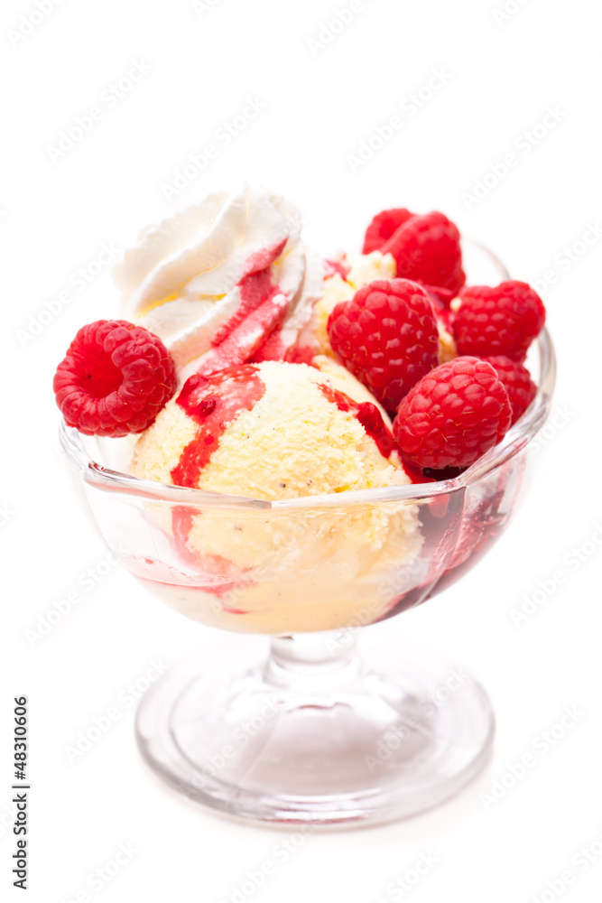 Eisbecher Heiße Liebe von oben Eisbecher Heiße Liebe von oben