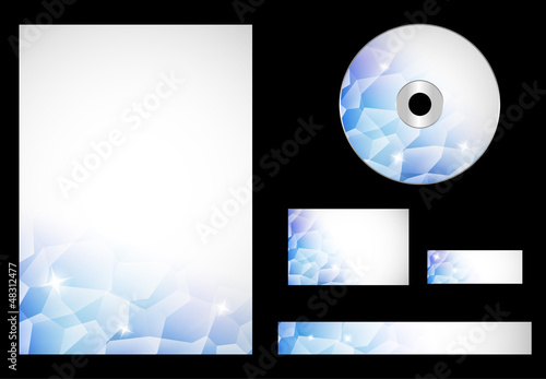 Crystal Business Layout with place for logo and text
