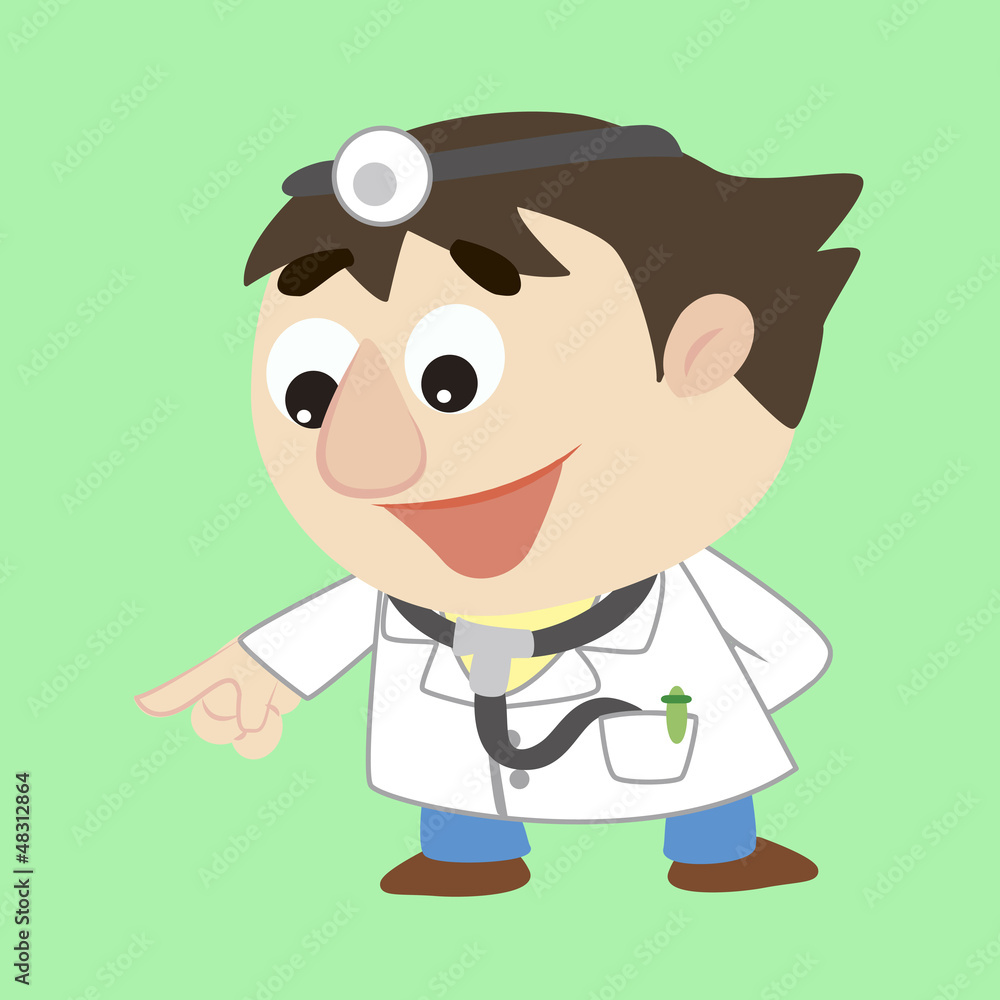 cartoon doctor refers to the lower left cartoon doctor refers to the lower left