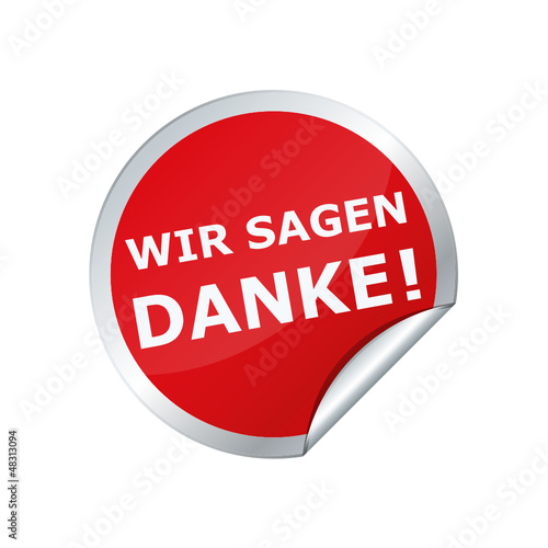 Button Sticker WIR SAGEN DANKE