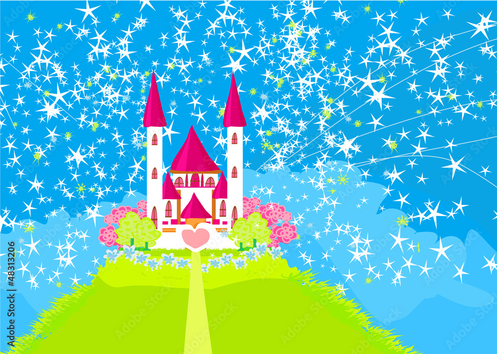 Fototapeta premium Magic Fairy Tale Princess Castle