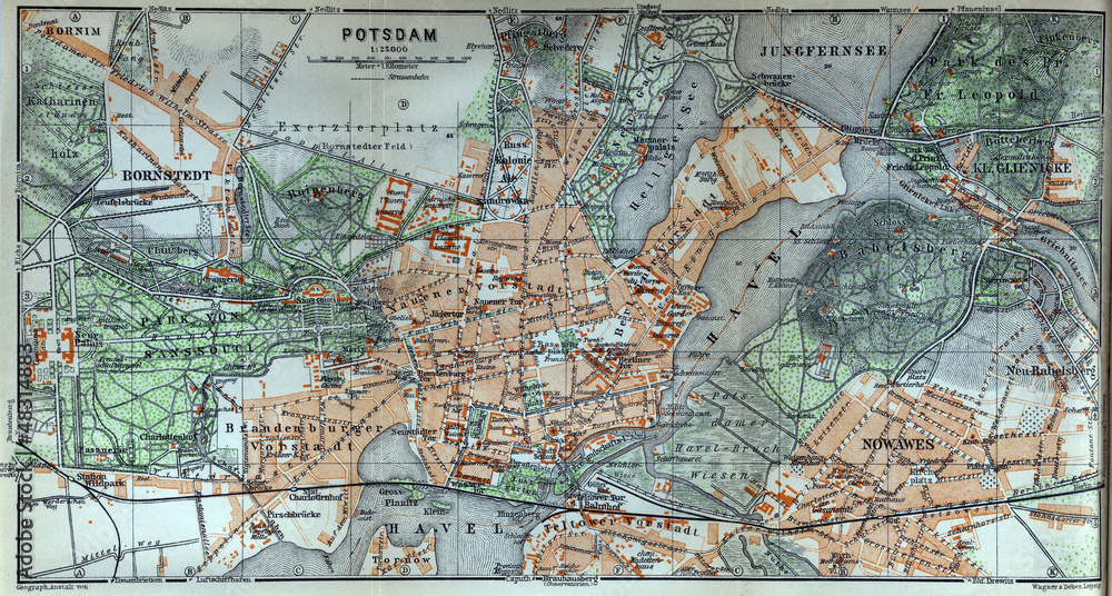 Obraz premium Berlin old map