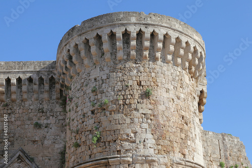 Wehrturm in der Stadtmauer von Rhodos