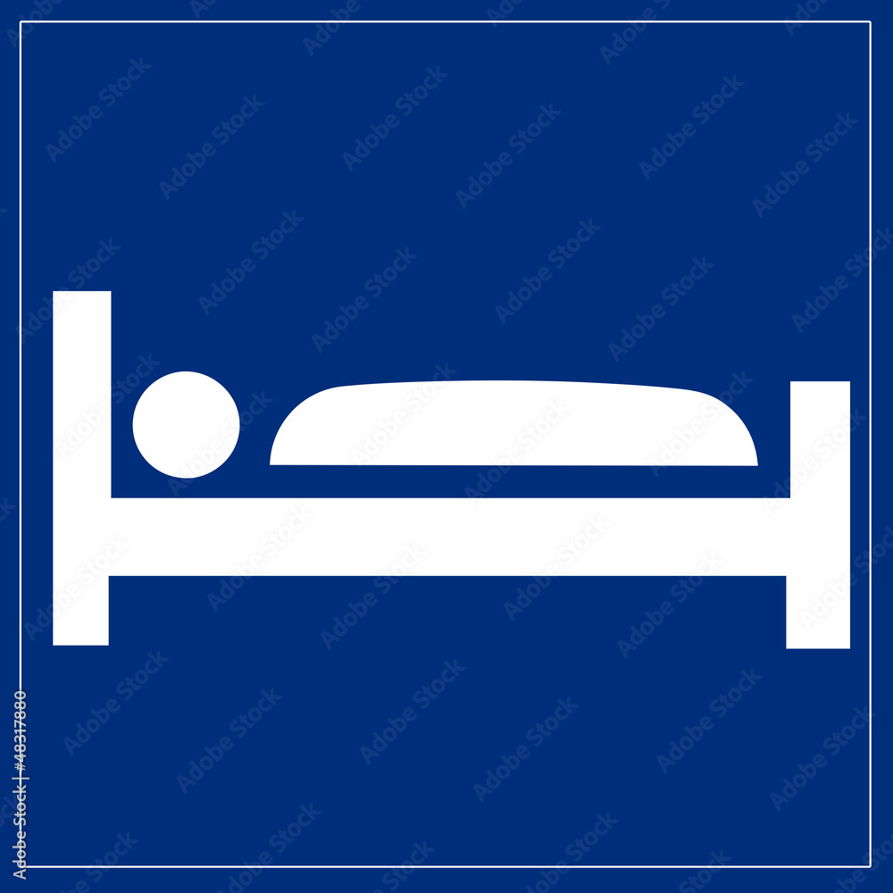 Schild blau - Übernachtungsmöglichkeit Schild blau - Übernachtungsmöglichkeit