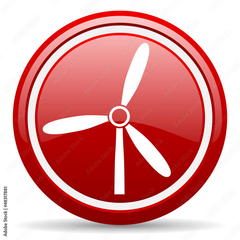 windmill red glossy icon on white background windmill red glossy icon on white background