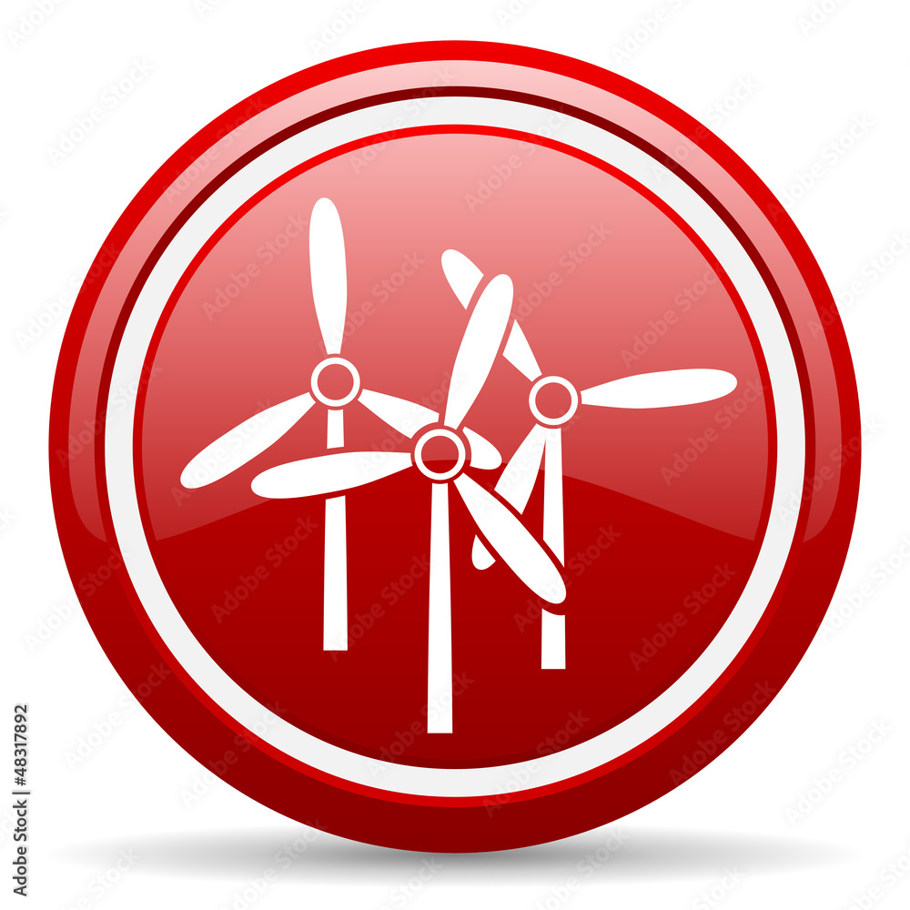 windmill red glossy icon on white background windmill red glossy icon on white background