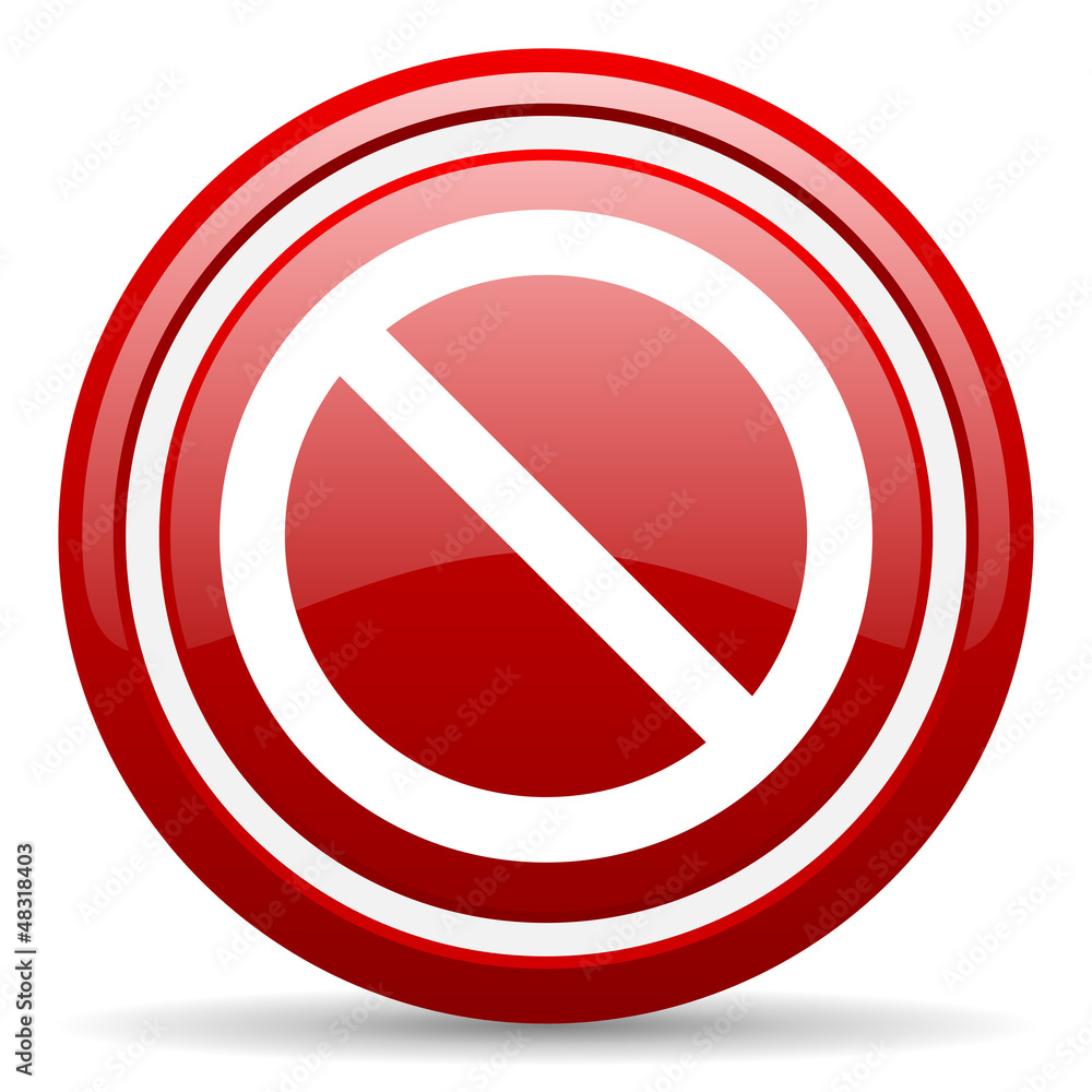 access denied red glossy icon on white background access denied red glossy icon on white background