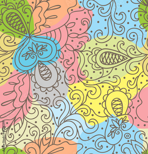 Seamless abstract hand-drawn pattern.