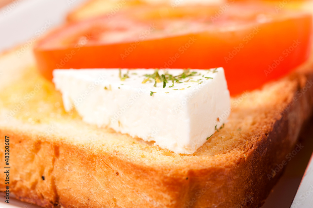Close up to feta Close up to feta