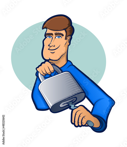 Illustration of a Locksmith Picking a Lock