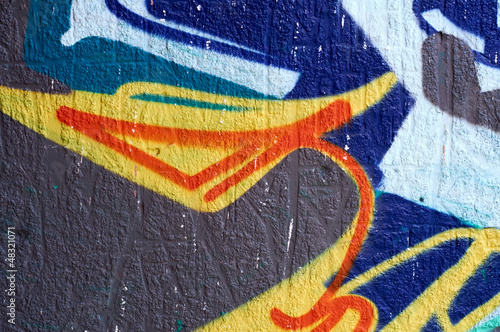 Part of colorful graffiti