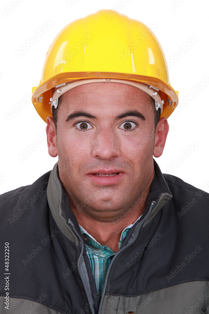Shocked builder Shocked builder