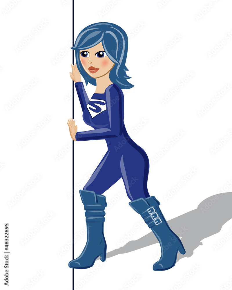 Fototapeta premium Supergirl Vektor Seite